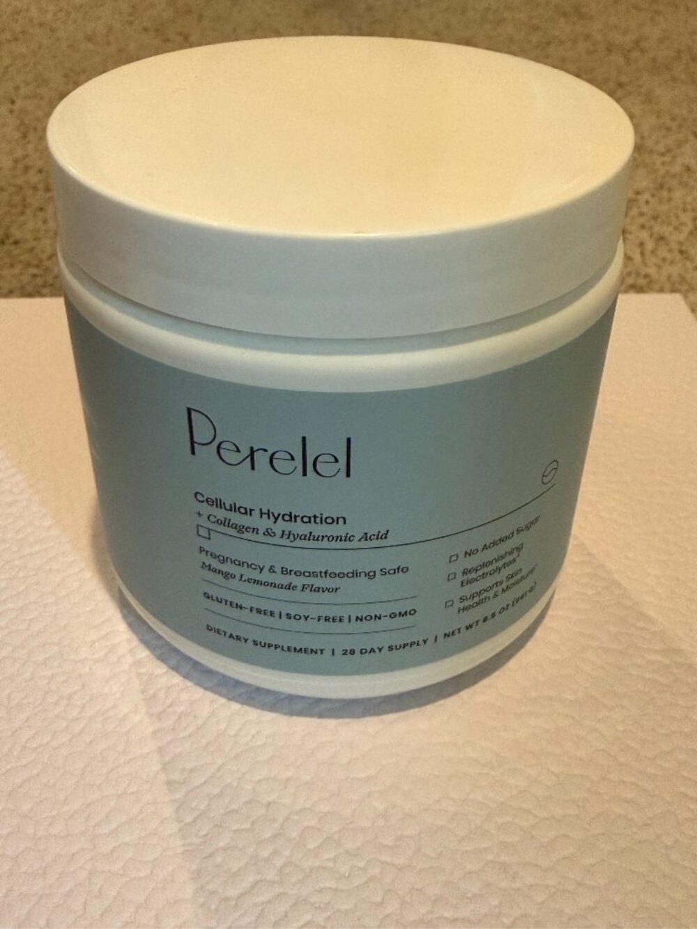 Perelel | Cellular Hydration Powder | Collagen & Hyaluronic Acid.